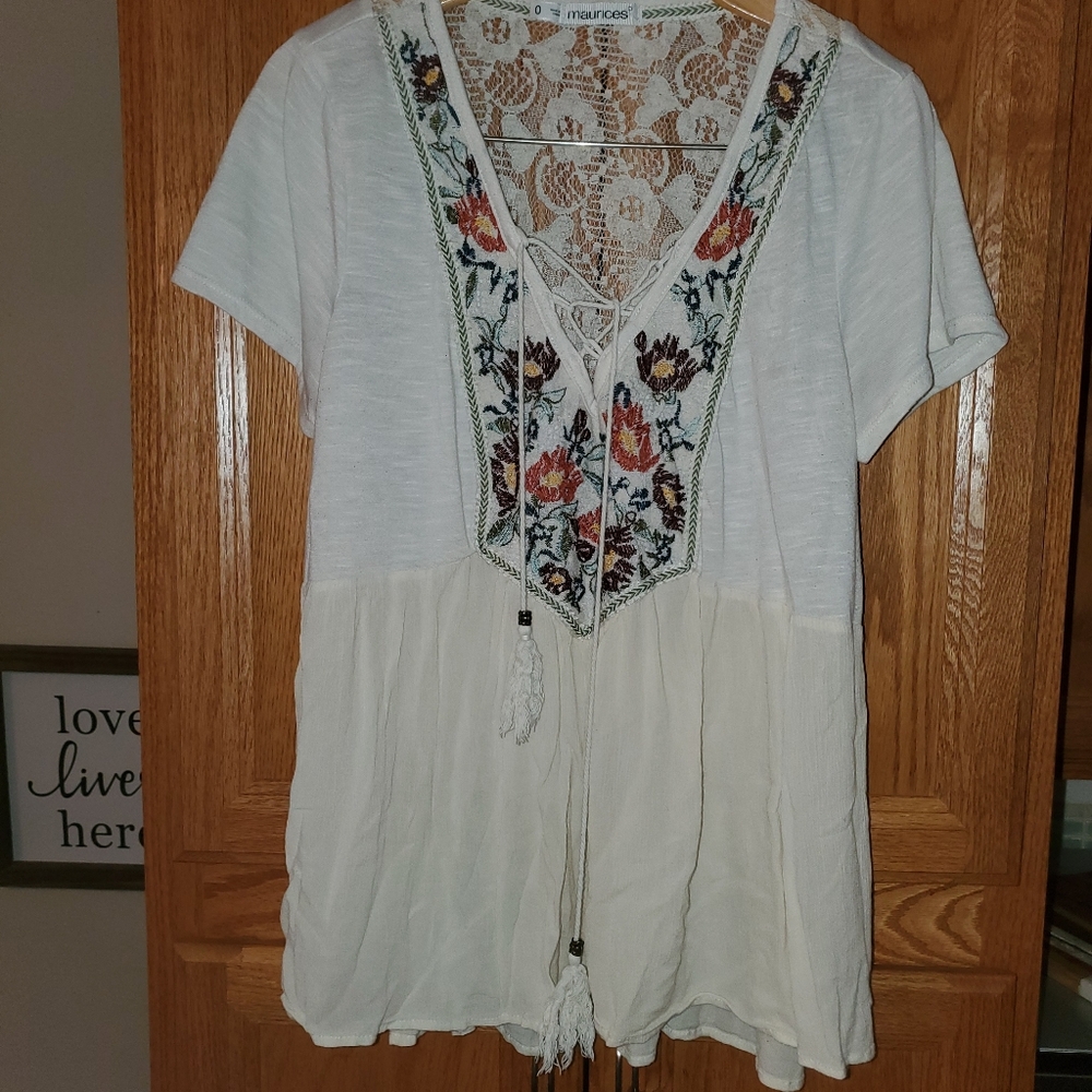 Maurices baby doll top .